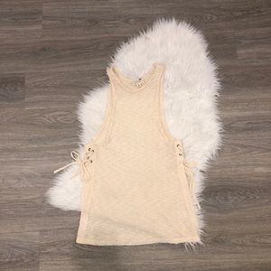 NWOT Soft Knit Tank w/ Side Ties